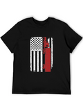 USA Flag Oilfield Worker T-Shirt