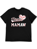 Volleyball Mamaw Heart Graphic Tee