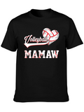 Volleyball Mamaw Heart Graphic Tee
