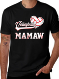 Volleyball Mamaw Heart Graphic Tee