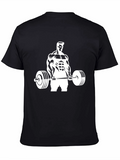Gym Bodybuilder T-Shirt Black Cotton Fitness Tee