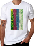 Abstract Art Print Black T-Shirt