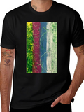 Abstract Art Print Black T-Shirt