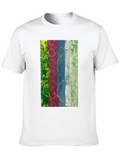 Abstract Art Print Black T-Shirt