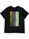 Abstract Art Print Black T-Shirt