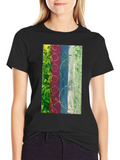 Abstract Art Print Black T-Shirt