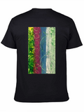 Abstract Art Print Black T-Shirt