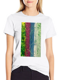 Abstract Art Print Black T-Shirt