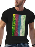 Abstract Art Print Black T-Shirt