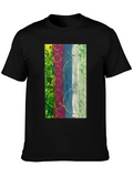 Abstract Art Print Black T-Shirt