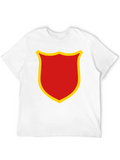 Red & Gold Shield Emblem Black T-Shirt