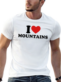 I Heart Mountains Black Graphic T-Shirt