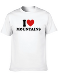 I Heart Mountains Black Graphic T-Shirt