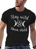Stay Wild Moon Child Black T-Shirt