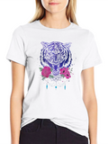 Tiger Floral Graphic T-Shirt - Modern Streetwear