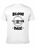 Blow Me Trumpet Graphic Black T-Shirt