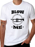 Blow Me Trumpet Graphic Black T-Shirt