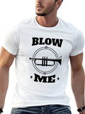 Blow Me Trumpet Graphic Black T-Shirt