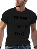 Blow Me Trumpet Graphic Black T-Shirt