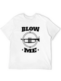Blow Me Trumpet Graphic Black T-Shirt