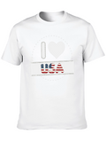 I Heart USA Patriotic Graphic T-Shirt