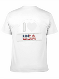 I Heart USA Patriotic Graphic T-Shirt