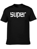 Super Graphic Print Black T-Shirt