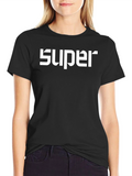 Super Graphic Print Black T-Shirt