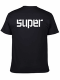 Super Graphic Print Black T-Shirt