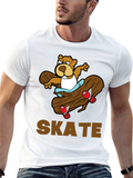 Skateboarding Beaver T-Shirt - Fun Graphic Tee