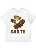 Skateboarding Beaver T-Shirt - Fun Graphic Tee