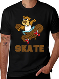 Skateboarding Beaver T-Shirt - Fun Graphic Tee
