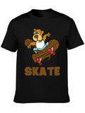 Skateboarding Beaver T-Shirt - Fun Graphic Tee