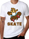 Skateboarding Beaver T-Shirt - Fun Graphic Tee