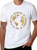 Eco-Friendly Planet T-Shirt - Stop Destroying