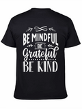 Be Mindful Grateful Kind Black Graphic Tee