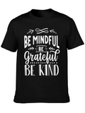 Be Mindful Grateful Kind Black Graphic Tee