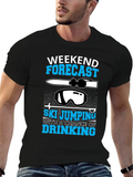 Ski Jumping Forecast T-Shirt - Weekend Fun