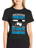 Ski Jumping Forecast T-Shirt - Weekend Fun