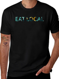 Eat Local Black Graphic Tee