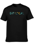 Eat Local Black Graphic Tee
