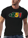 +251 Ethiopia Country Code Black T-Shirt