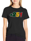 +251 Ethiopia Country Code Black T-Shirt