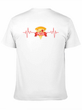 Pizza Heartbeat Graphic T-Shirt - Food Lover Tee