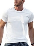 Mens Black T-Shirt with Mascara Brush Graphic