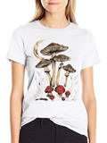 Mushroom Moon Graphic Tee - Black