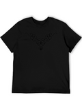 Black T-Shirt with Ornate Scroll Design