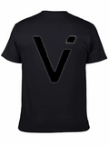 Mens Black T-Shirt with Abstract Logo
