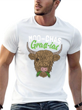 Moo-chas Grass-ias Cow Graphic Tee