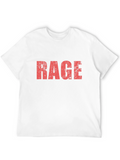 RAGE Graphic T-Shirt - Distressed Red Print